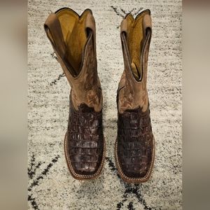 ANDERSON BEAN BOYS' NILE CROC PRINT WESTERN BOOTS - SQUARE TOE size 3